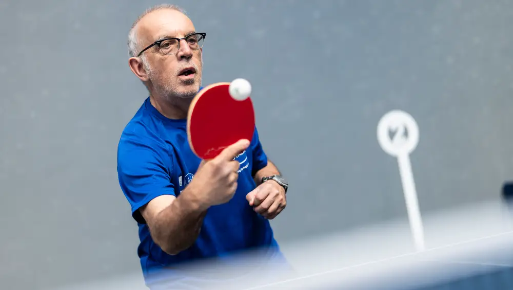 Pérez de Albéniz jugando en el Polideportivo Triángulo de Oro (Madrid)
