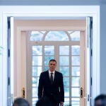 Sánchez comparece en Moncloa para responder a los aranceles de Trump