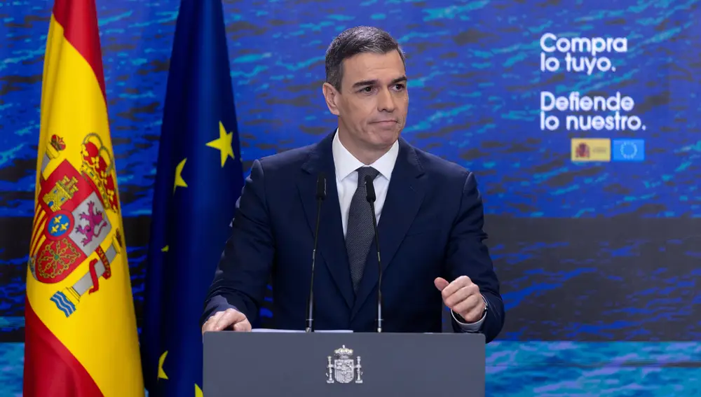 Sánchez comparece en Moncloa para responder a los aranceles de Trump