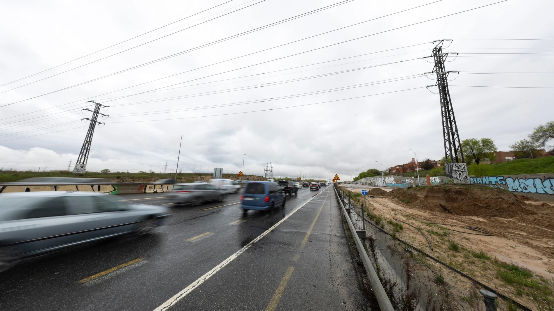 Obras de acceso a la M-40 desde el Metropolitano.