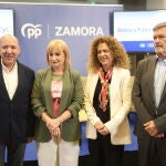 La consejera Leticia García junto a José María Barrios y Francisco Vázquez en Zamora