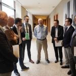 Los portavoces parlamentarios conversan antes de la reunión de la Junta de Portavoces