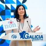 Paula Prado en rueda de prensa. 
