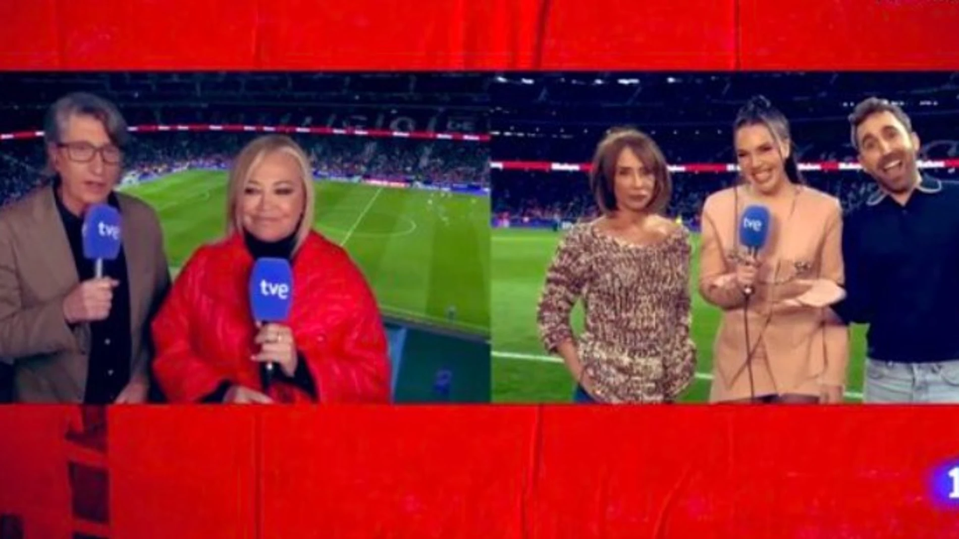 El nuevo 'Sálvame' de RTVE se cuela en el descanso del Atlético de Madrid-FC Barcelona