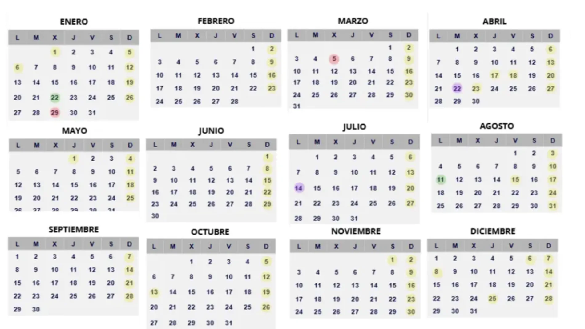 Calendario laboral en Zaragoza