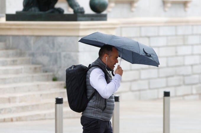 Lluvia en Madrid.