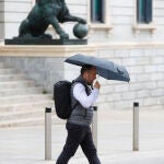 Lluvia en Madrid.