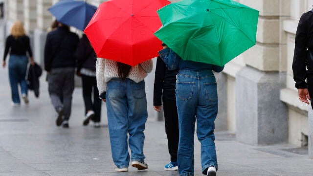 Lluvia en Madrid.
