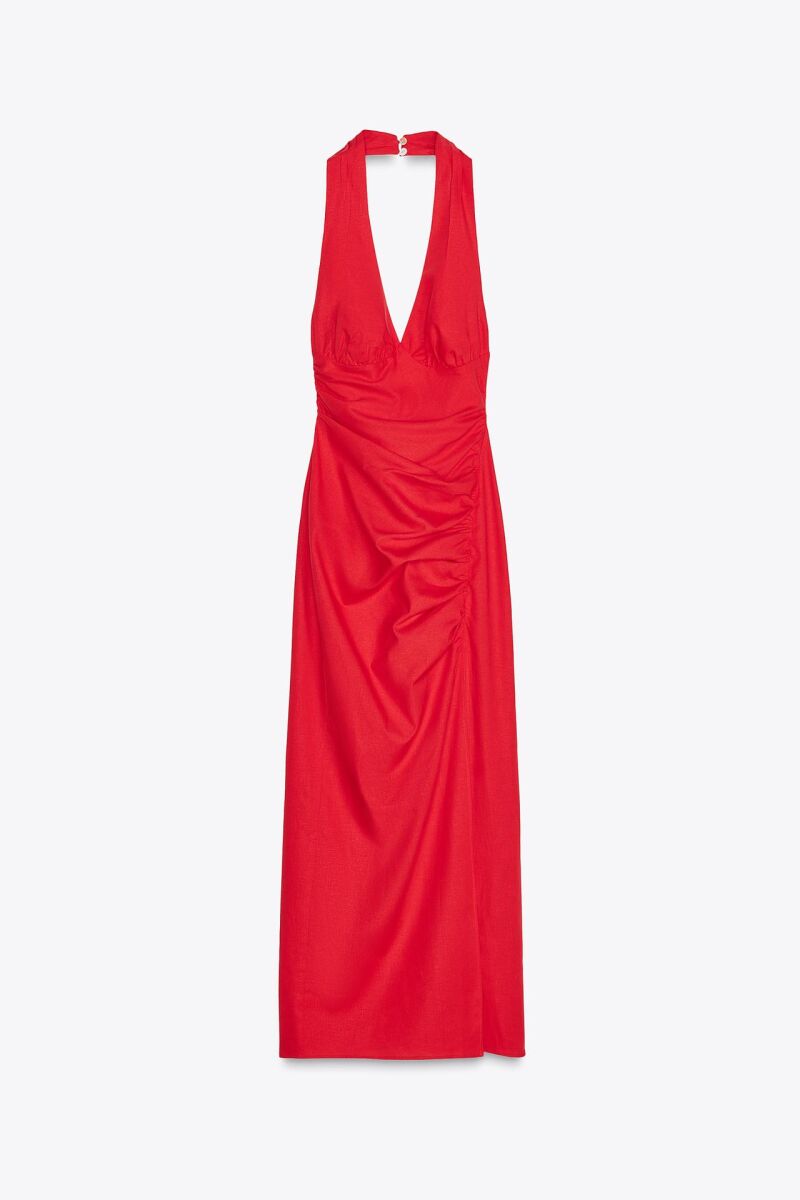 Vestido midi corsetero.