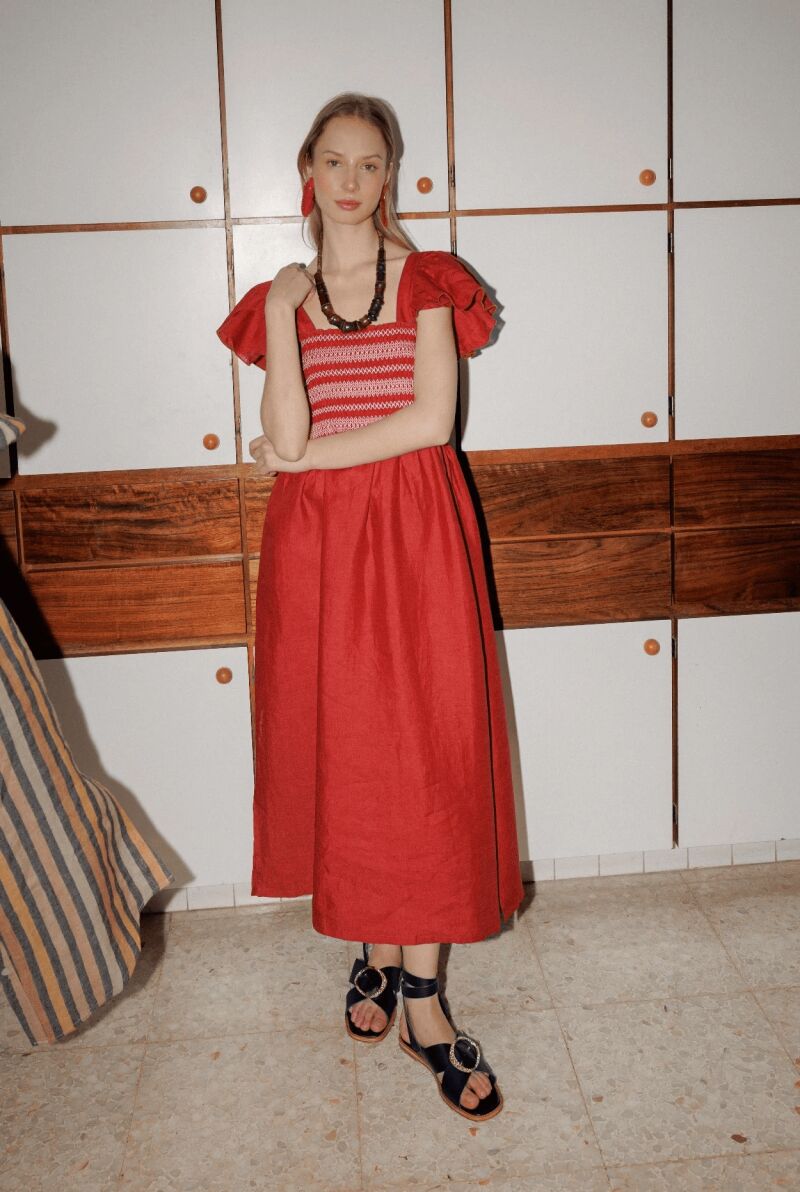 Vestido rojo Naia.