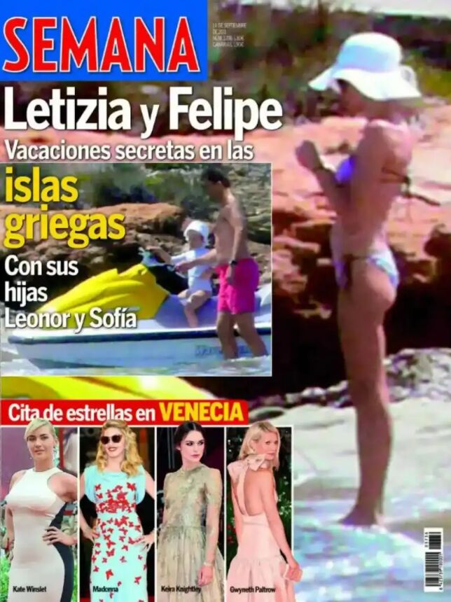 La Reina Letizia en bikini en la portada de la revista "Semana"