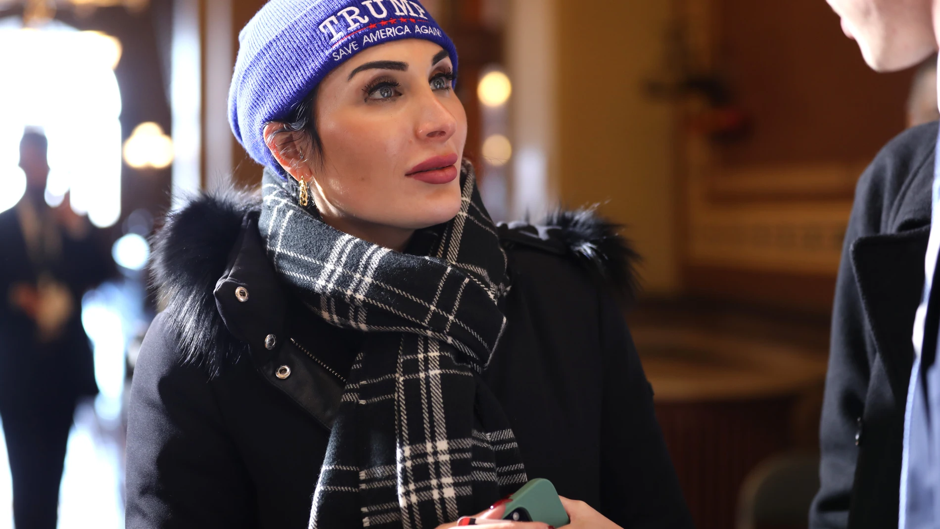 (Foto de ARCHIVO) January 10, 2024, Des Moines, Iowa, Usa: Political activist LAURA LOOMER appears at a rally opposing the carbon pipeline at the Iowa State Capitol ahead of the Iowa caucuses in Des Moines. Europa Press/Contacto/Gage Skidmore 10/01/2024 ONLY FOR USE IN SPAIN