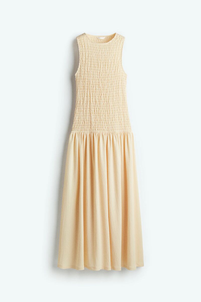 Vestido de nido de abeja.