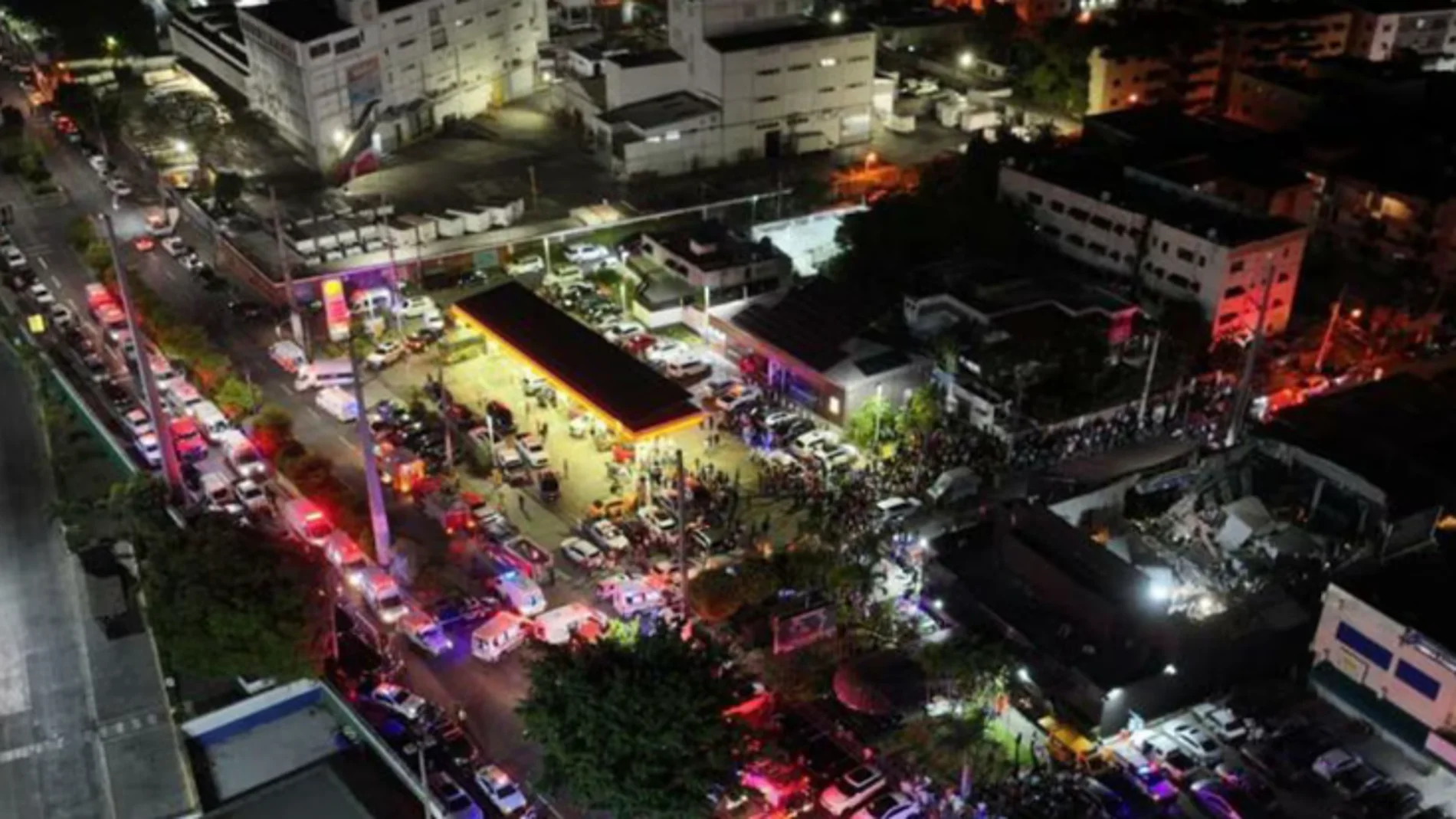Vista aérea de la discoteca en Santo Domingo