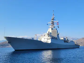 Fotografía de la fragata 'Méndez Núñez'. Fotografía de la fragata 'Méndez Núñez'.