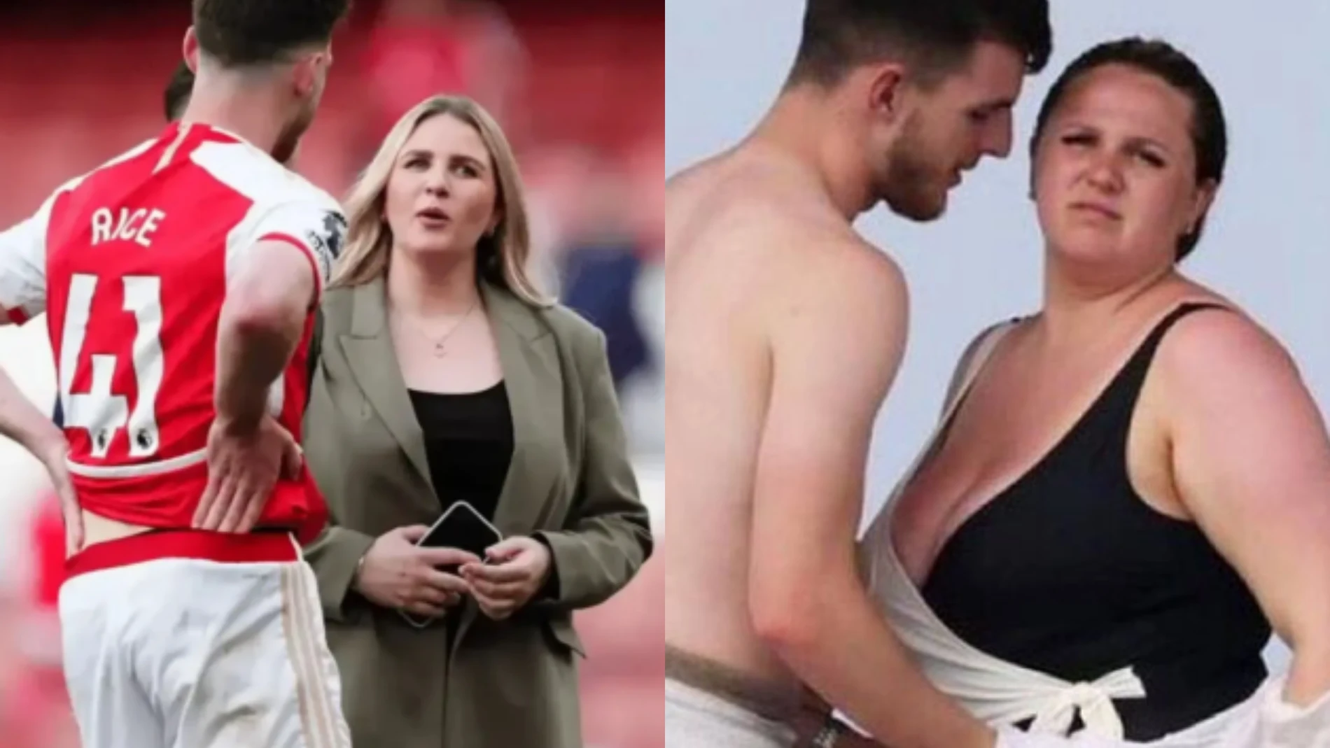 Declan Rice, junto a su pareja