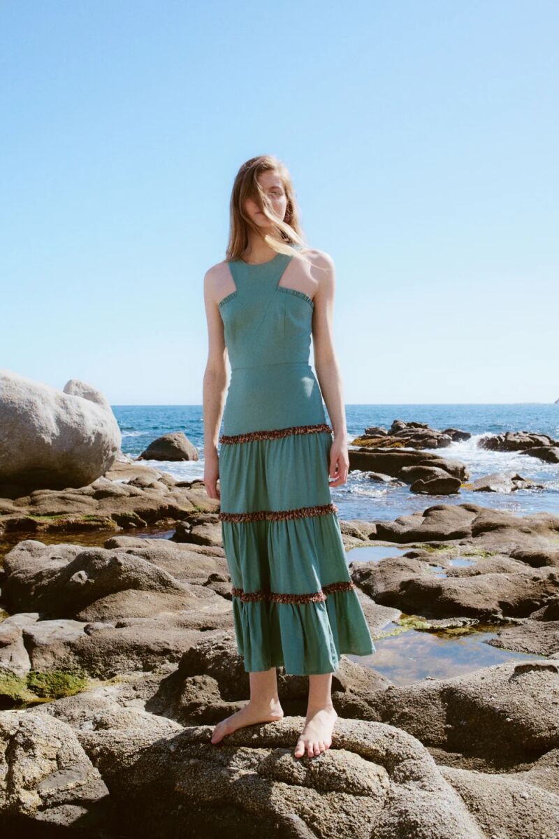Vestido de volantes.