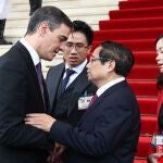 Pedro Sánchez asiste al almuerzo oficial ofrecido por el primer ministro de la República Socialista de Vietnam
