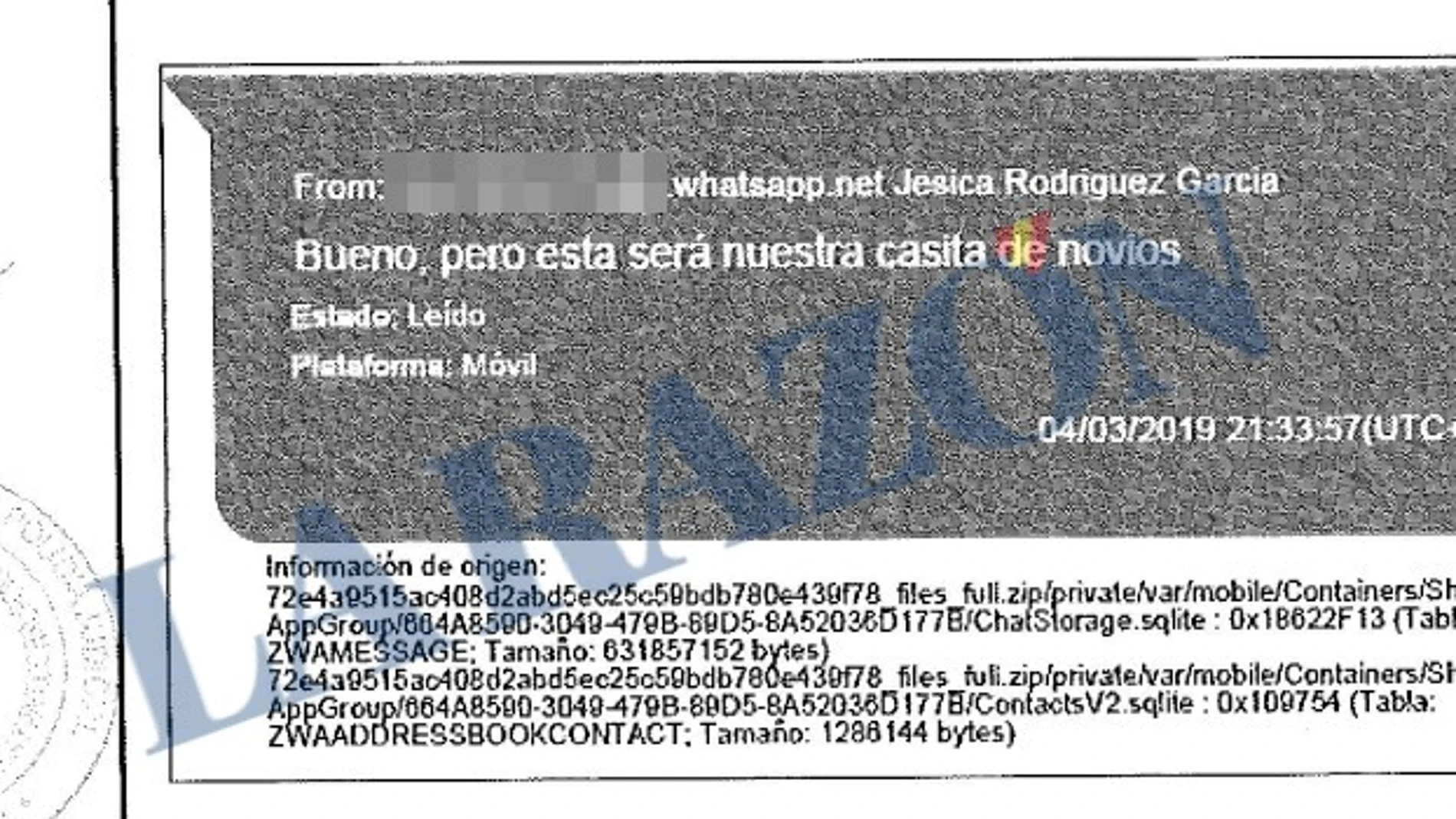 Los mensajes de Jésica sobre su relación con Ábalos