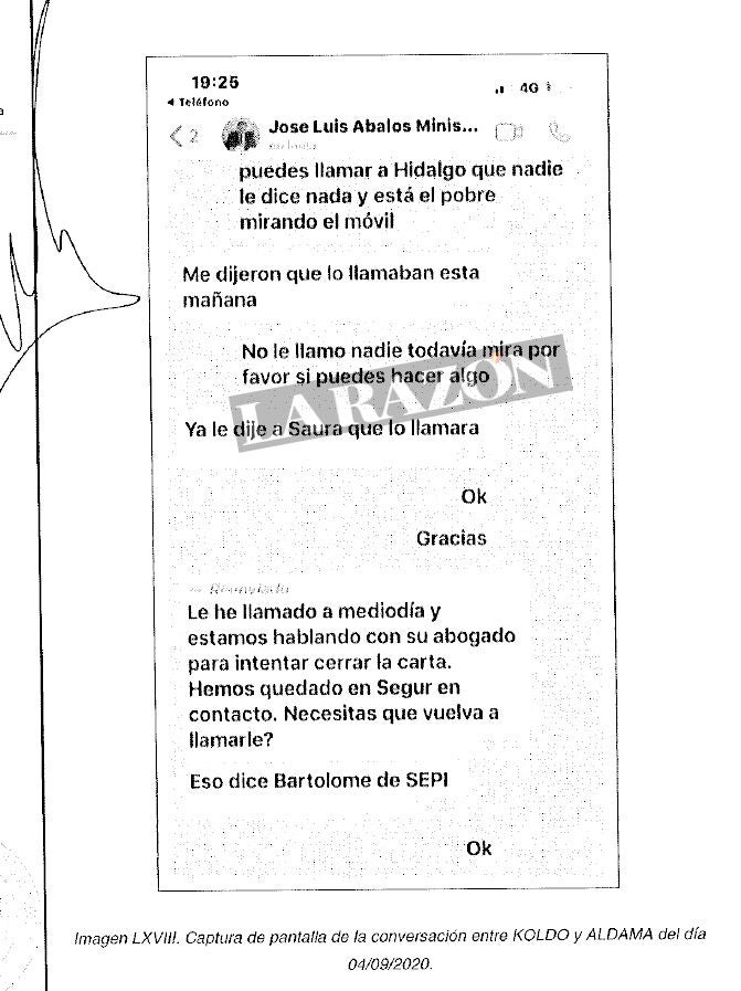 Conversación entre Koldo Y Aldama