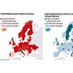Mapa de los países europeos en los que la especialidad de Enfermedades infecciosas está aprobada