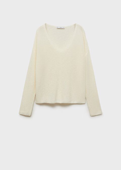 Jersey punto cuello pico.