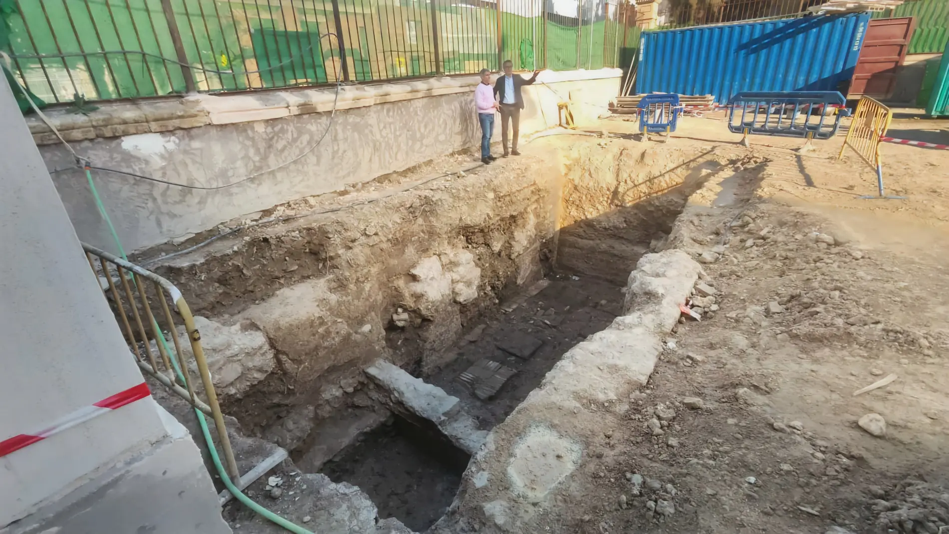 Imagen de los baños árabes que han salido a la luz en las obras de restauración del Palacio de Rubalcava, en Orihuela, Alicante