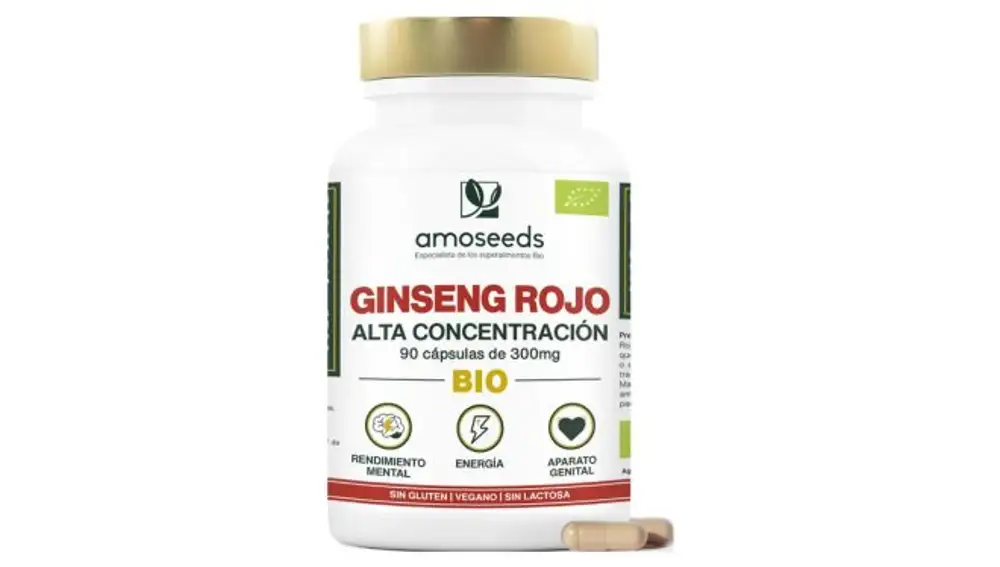 Amoseeds Panax Ginseng Rojo Coreano BIO