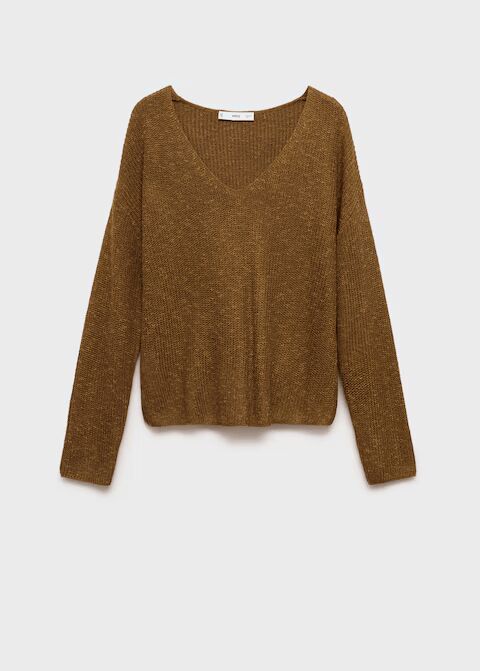 Jersey punto cuello pico.