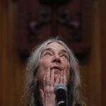Patti Smith, en 2024, durante una rueda de prensa en Guadalajara, México