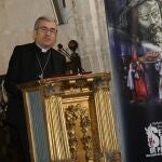 Luis Argüello durante el pregón de la Semana Santa de Palencia