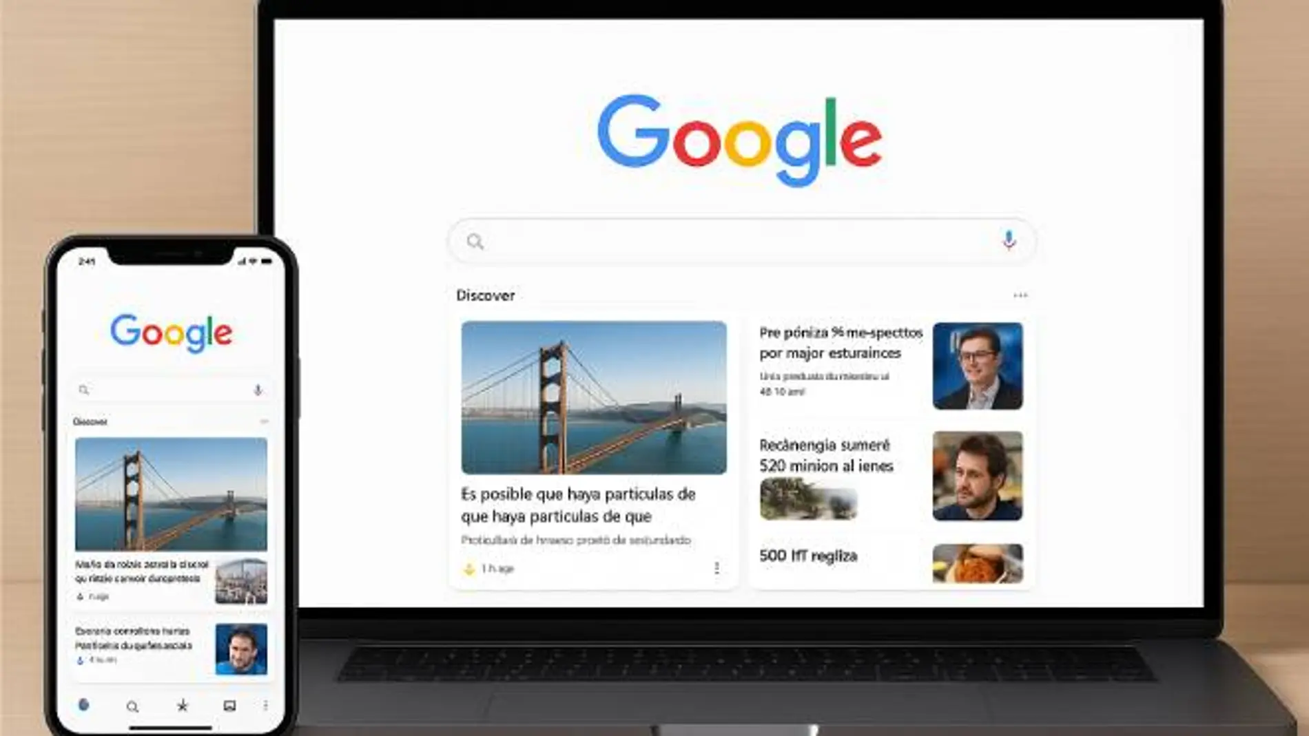 Google Discover salta del móvil al ordenador.