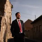 Sergio Yunquera, alcalde de El Boalo, Cerceda y Mataelpino, el pasado jueves 10 de abril en Cerceda.