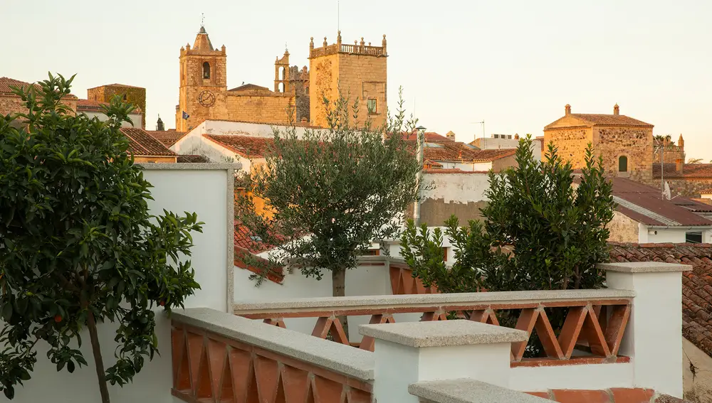 Vistas desde la terraza de Hotel Casa Pizarro (Cáceres)