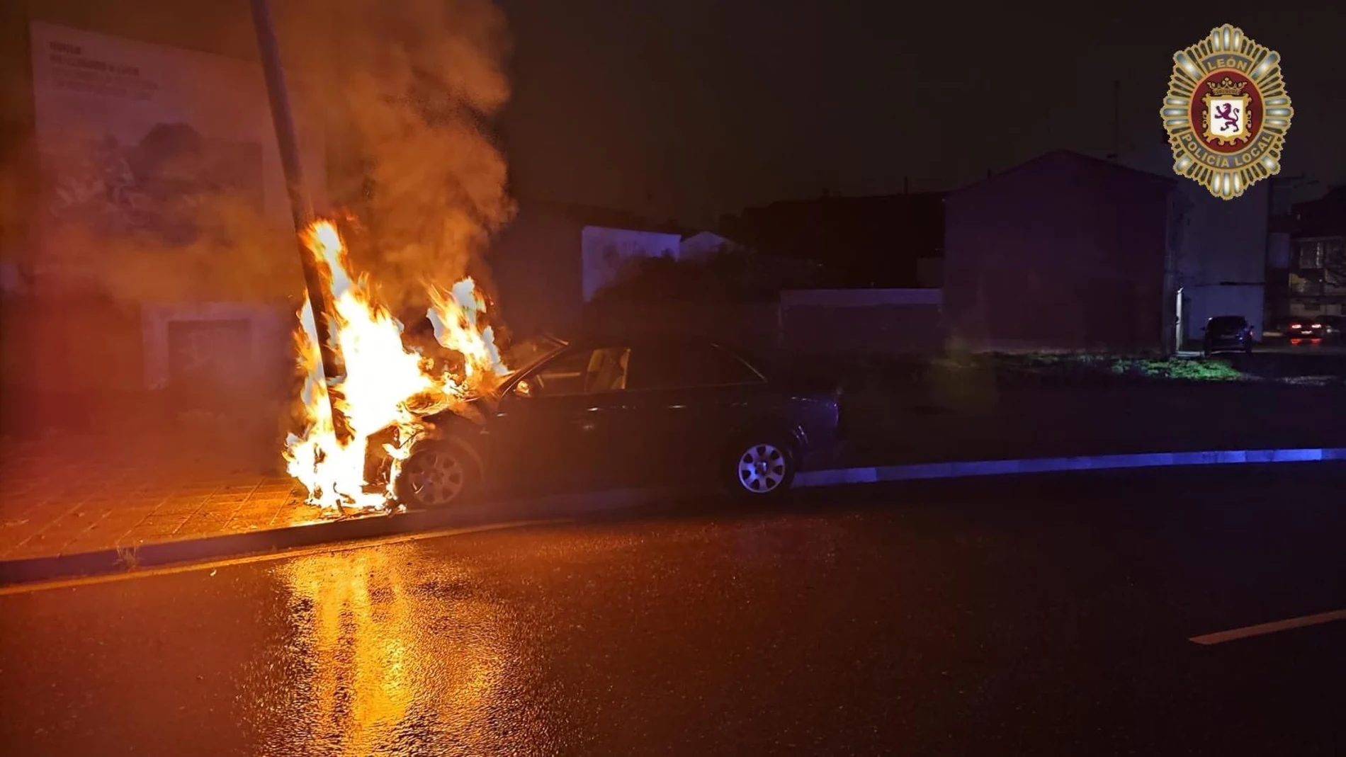 Accidente con el vehículo involucrado