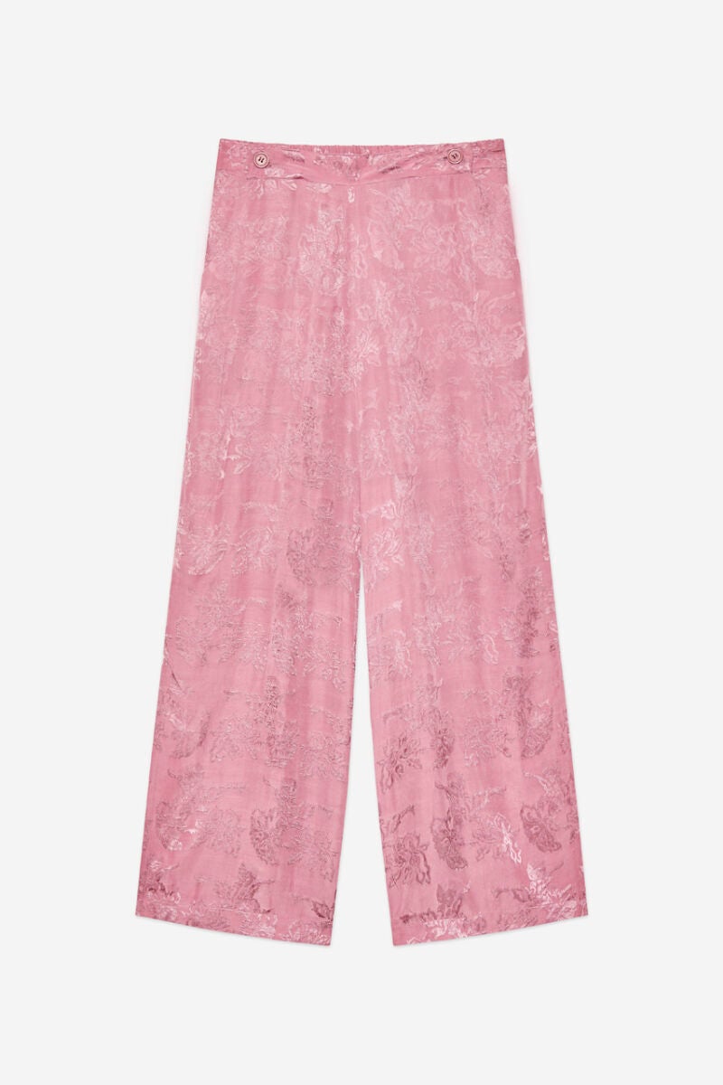 Pantalón de jacquard recto.