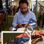 La imagen del móvil, suministrado por Rubén Villalba, que utilizaban Koldo y Aldama
