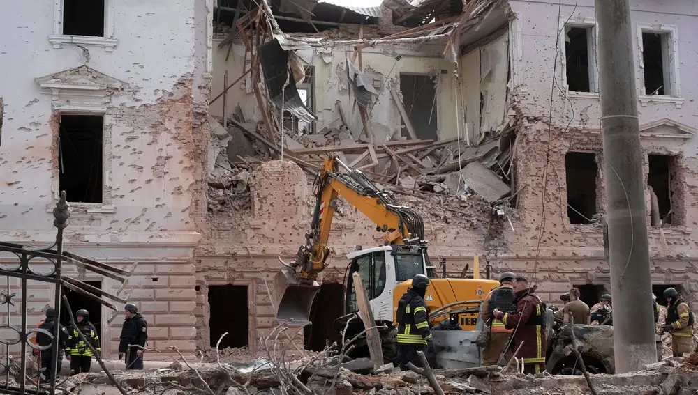 Edificio en ruinas, Ucrania.