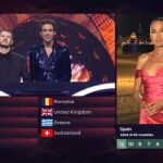 Nieves Álvarez otorgando los puntos del jurado español durante Eurovisión 2022