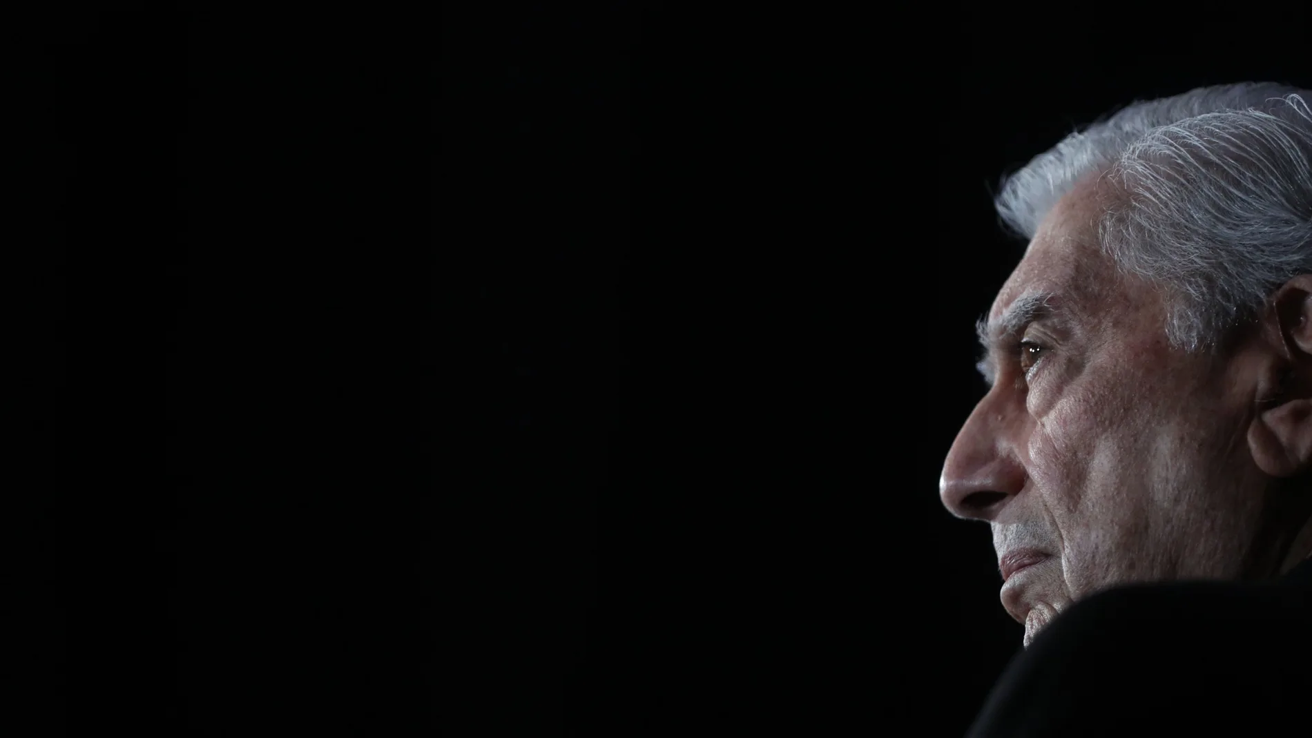 El escritor peruano Mario Vargas Llosa durante la presentación de su serie "Una vida en palabras", hoy en la capital mexicana.