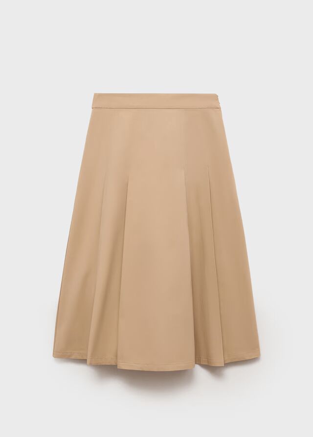 Falda evasé detalle pinzas.