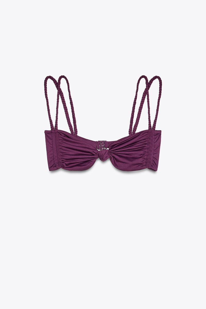 Top bikini tirante doble trenza.