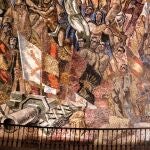 Mosaico de la cúpula del Valle de los Caídos dedicado al juicio final. 
