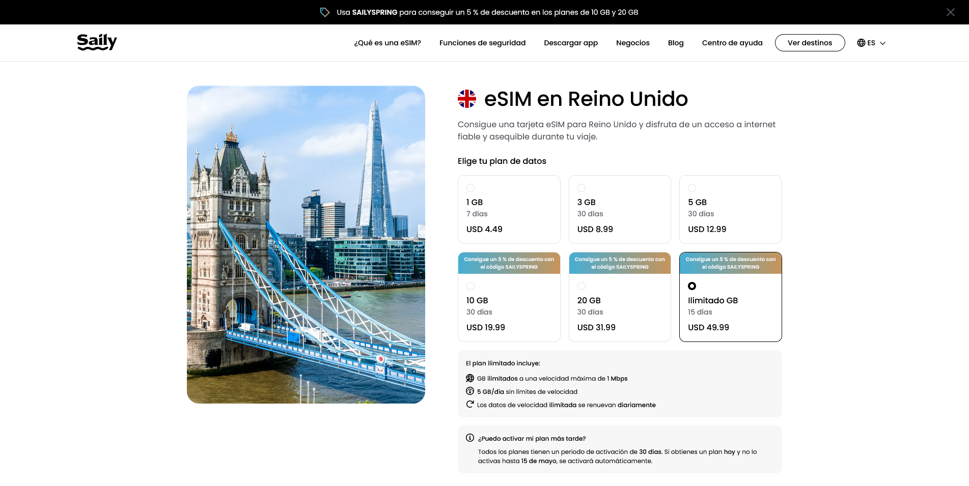 Sin duda, Saily es la mejor opción