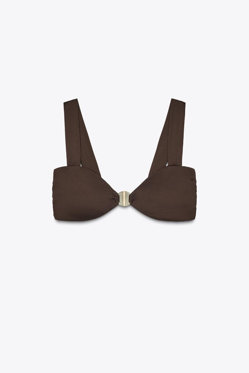 Top bikini pieza circular.