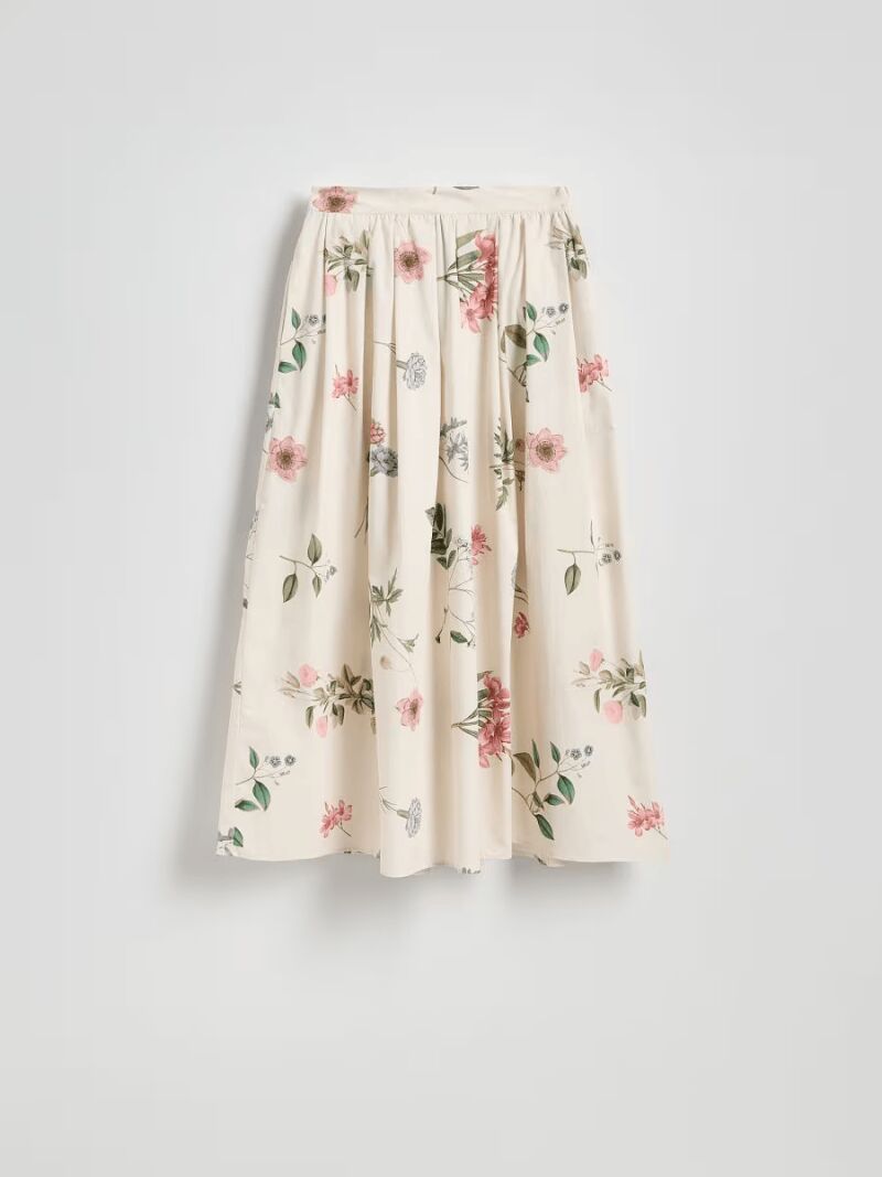 Falda midi de algodón.