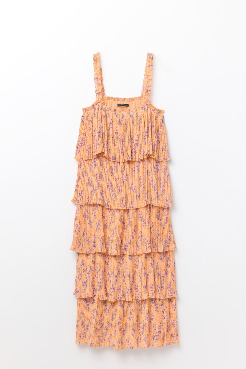 Vestido plisado.