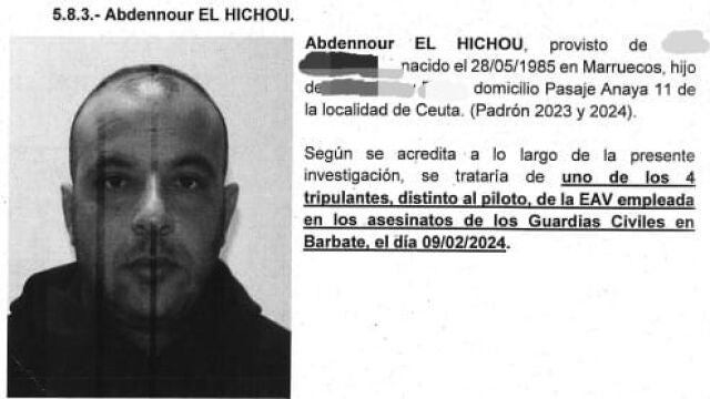 El Hichou: el fugitivo marroquí del asesinato de los guardias civiles de Barbate