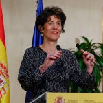 La ministra de Inclusión, Seguridad Social y Migraciones, Elma Saiz, ofrece un balance sobre la migración en el mercado laboral en España 