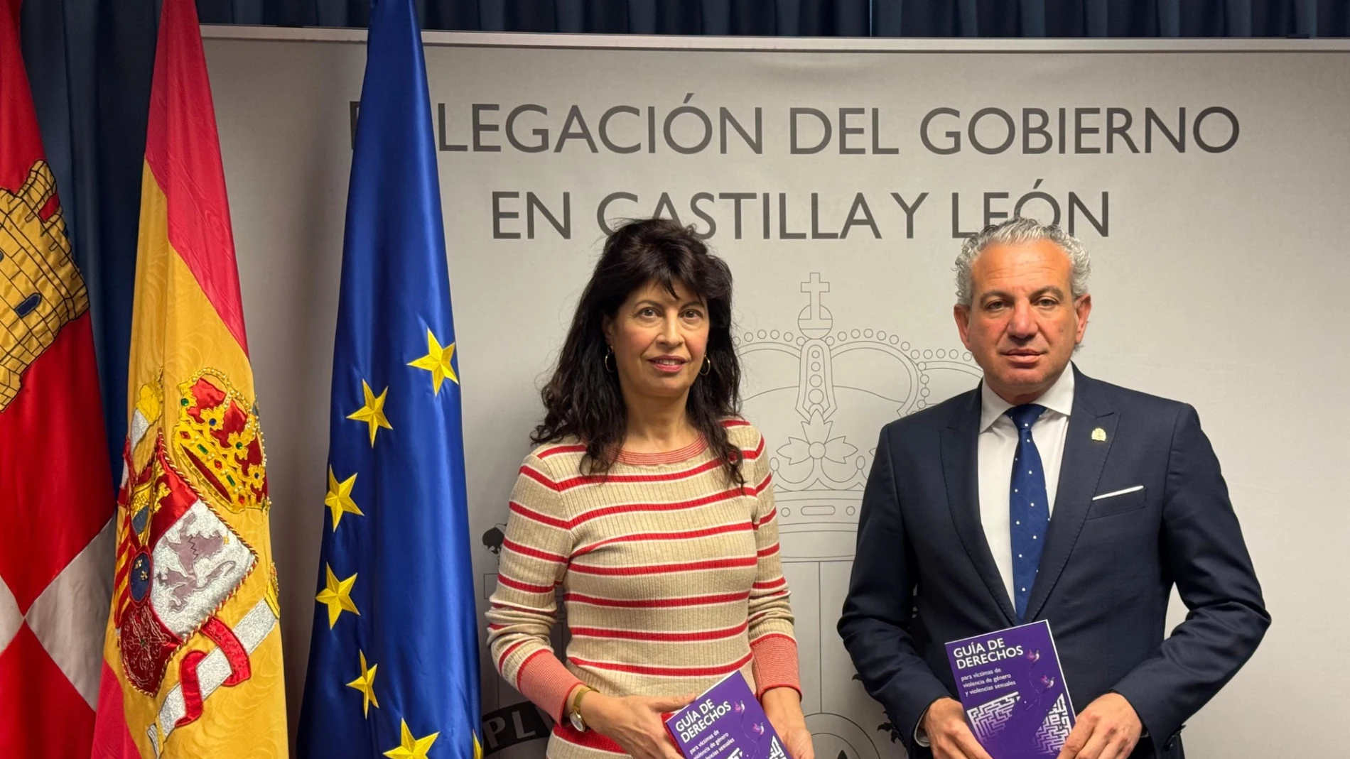 Ana Redondo y Nicamor Sen presentan la Guía de derechos para víctimas de género y violencia sexual editada por las Unidades de violencia sobre la mujer de Castilla y León